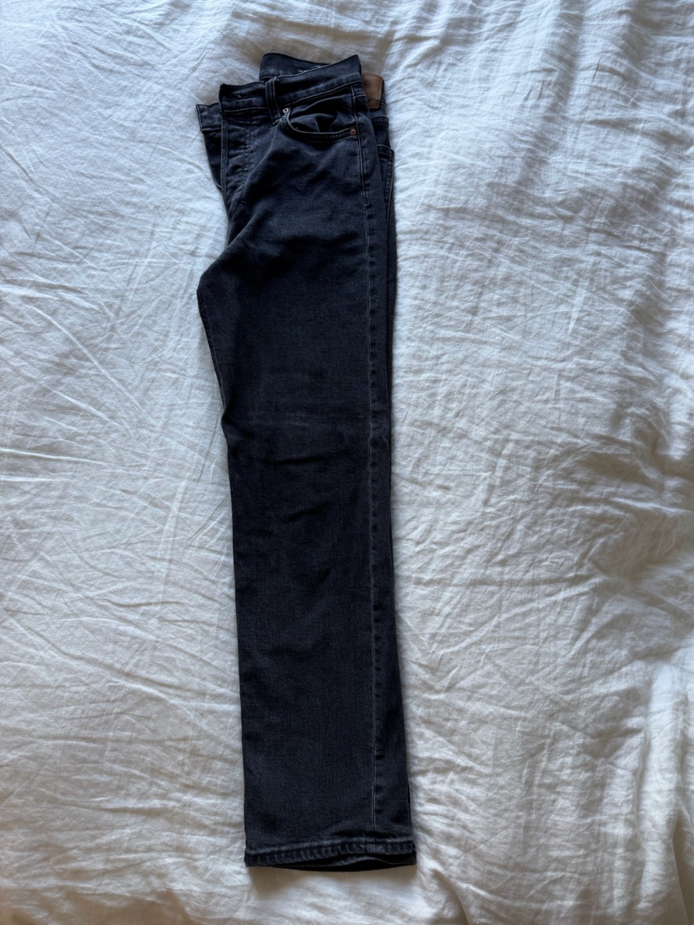 Denim Forum Arlo High-Rise Straight-Leg Black Jeans